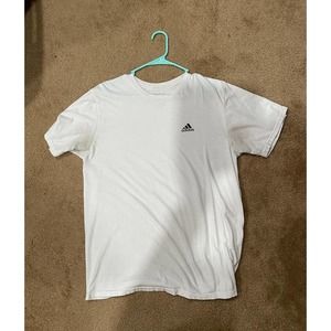Adidas White & Black Logo T-Shirt Large Men's